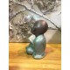 Figurine Petit Moine érudit, Bleu, Collection Baby Zen, H 14 cm