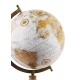 Globe terrestre déco, Modèle La Pérouse, Bois Cérusé, H 43 cm