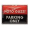 Plaque 3D métal Logo Moto Guzzi, Parking Only, 40 x 30 cm