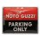 Plaque 3D métal Logo Moto Guzzi, Parking Only, 40 x 30 cm