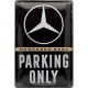 Plaque 3D métal 20x30 cm Mini : Parking Only