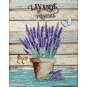 Plaque métal rétro, Lavande de Provence 4, H 33 cm