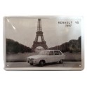 Plaque Métal bombée : Renault 16 à Paris, 30 x 20 cm