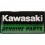 Plaque 3D Métal Kawasaki : Genuine Parts, 50 x 25 cm