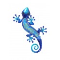 Déco murale : Gecko Bleu, Collection Kolor H 38 cm