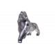 Statuette Gorille DesignL, Finition Silver, H 51 cm