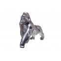 Statuette Gorille DesignL, Finition Silver, H 51 cm