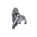 Statuette Gorille Design, Finition Silver, H 51 cm