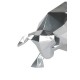 Statuette Taureau Design XL, Finition Argent Brillant, L 51 cm