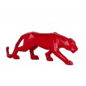 Panthère design résine : Modèle Rouge intense brillant, L 48 cm