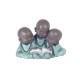 Figurine 3 Moines Lecture, Collection Baby Zen, H 9 cm