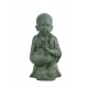 Figurine Zen Intérieur & Extérieur en Fibre : Moine & Coupelle, H 34 cm