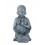 Figurine Zen Intérieur Résine : Moine & Coupelle, H 34 cm