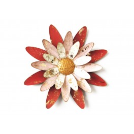 Décoration murale florale : Marguerite, Corail & Rose, H 538 cm