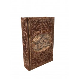 Boite Livre : Thème Cartographie, Modèle Bordeaux, H 17 cm