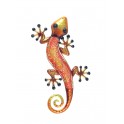 Déco murale : Gecko Orange & Rouge, Collection Kolor H 30 cm