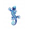 Déco murale : Gecko Bleu, Collection Kolor H 21 cm