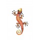 Déco murale : Gecko Orange & Rouge, Collection Kolor H 21 cm