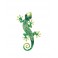 Déco murale : Gecko Vert & Jaune, Collection Kolor H 21 cm