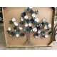 Décoration Murale : Arbre de Vie XL Harmony, Bleu & Blanc, H 80 cm