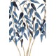 Décoration Murale Arbre : Bosquet de Papyrus bleu, H 90 cm