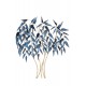 Décoration Murale Arbre : Bosquet de Papyrus bleu, H 90 cm