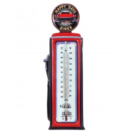 Thermomètre vintage métal XL, Modèle Station Essence 1, H 48 cm