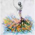 Tableau Danseuse : Ballerine multicolore, H 80 cm