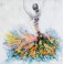 Tableau Danseuse : Ballerine multicolore, H 80 cm