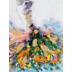 Tableau Danseuse : Ballerine multicolore, H 80 cm