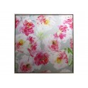 Tableau Fleurs encadré : Pivoines roses, H 80 cm