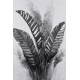 Tableau Design Nature : Palmes argentées, H 120 cm