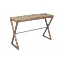 Grande Console en manguier, Aspect bois brut massif, L 120 cm