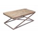 Table basse en manguier, Aspect bois brut massif, L 120 cm