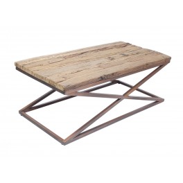 Table basse en manguier, Aspect bois brut massif, L 120 cm