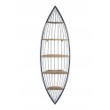 Etagère murale industrielle, Forme Bateau, Métal et Bois, H 120 cm