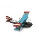 FMiniature Laiton : Hydravion en étal Bleu, L 24 cm