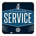 Sous-bock Métal & Liège : Modèle VW Garage, 9 x 9 cm