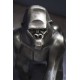 Statuette Gorille DesignL, Finition Silver, H 51 cm