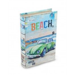 Boite Livre Vintage Cars : Modèle 3, Coccinelle Beach, H 13,5 cm