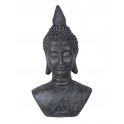 Statuette XL ethnique : Buste Bouddha XL, Gris vieilli, H 65 cm