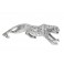 Statuette Panthère design : Modèle Silver Drop, Longueur 58 cm