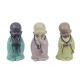 Figurine Petit Moine méditation, Bleu, Collection Baby Zen, H 12,5 cm