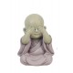 Set de 3 Moines de la Sagesse Assis 3, Collection Baby Zen, H 10 cm