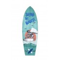 Déco Planche de Surf Murale : Mod Surfing The Waves, H 75 cm