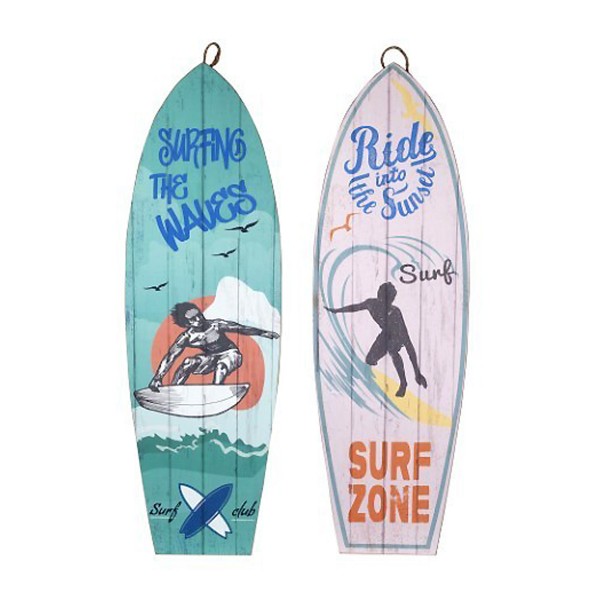 Planche De Surf Deco Murale Déco Planche de Surf Murale : Mod Surfing The Waves, H 75 cm