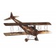 Déco Murale métal : Avion Bi-plan industriel, L 75 cm