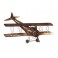 Déco Murale métal : Avion Biplan industriel, L 75 cm