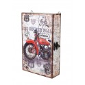 Boite à clés Vintage, Modèle Moto & Route 66, H 32 cm