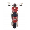 Déco Murale Rétro : Moto Harley Davidson, Mod Rouge, H 80 cm